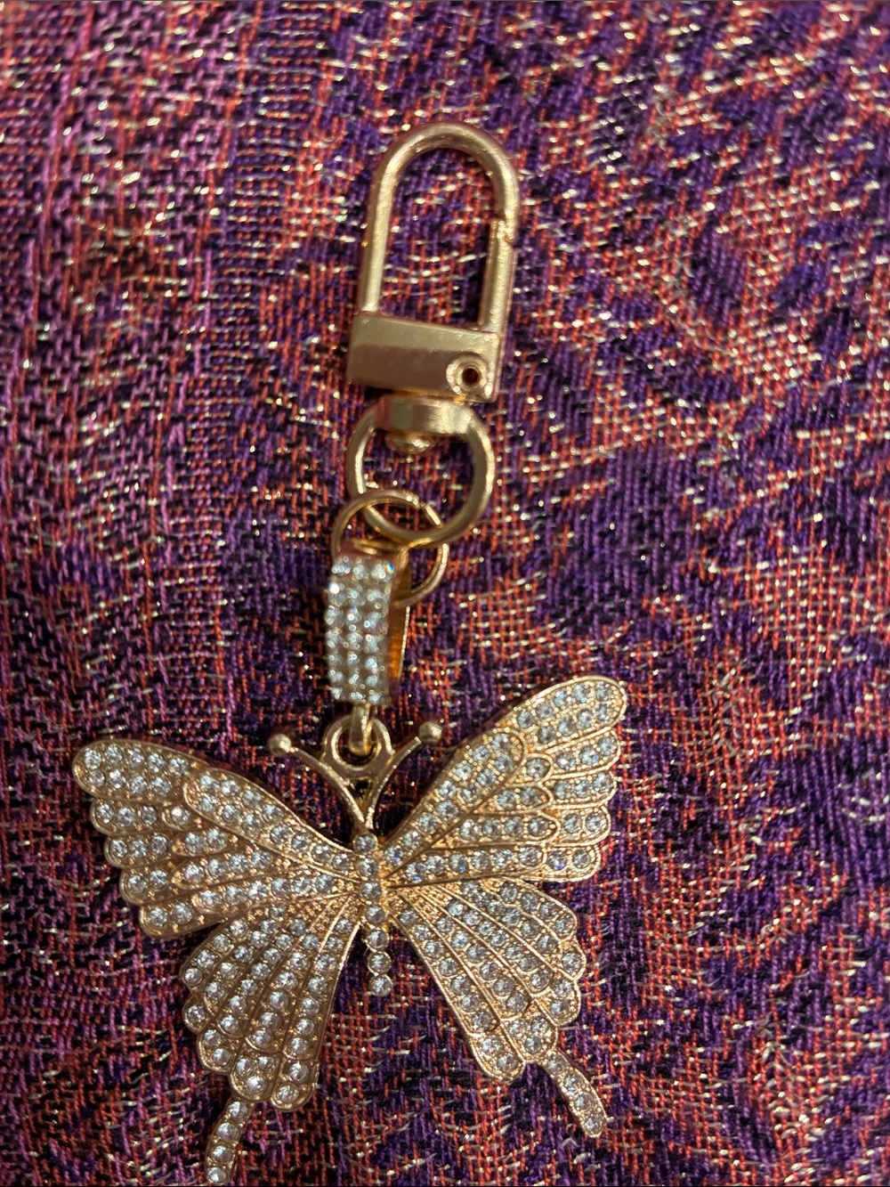 Handbag Decorative Rhinestone Butterfly - Picture 5 of 5